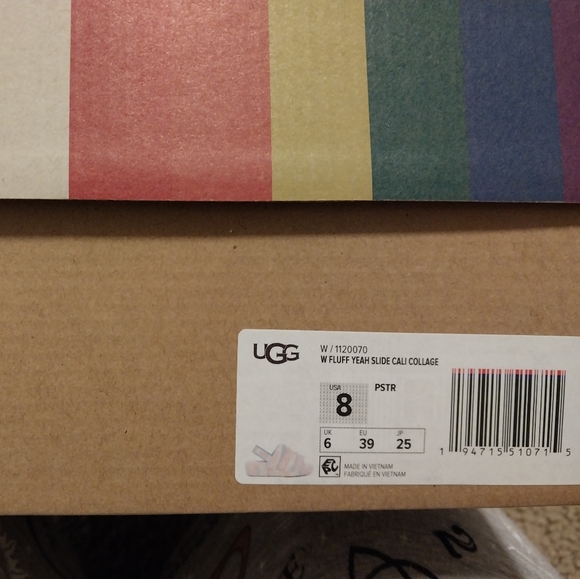 Ugg fluff yeah pride slide slippers cali collage size 8 - Picture 3 of 10